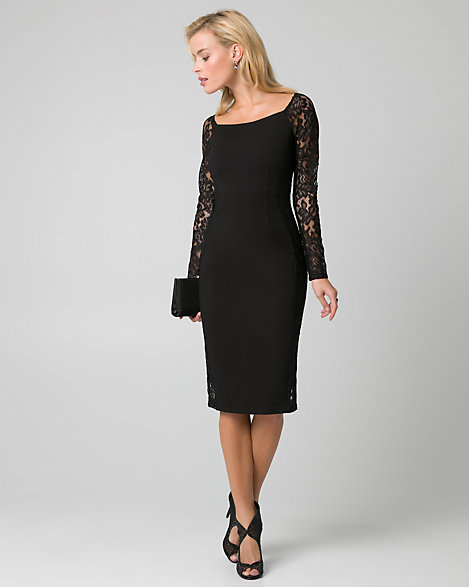 Black Boat Neck Cocktail Dresses